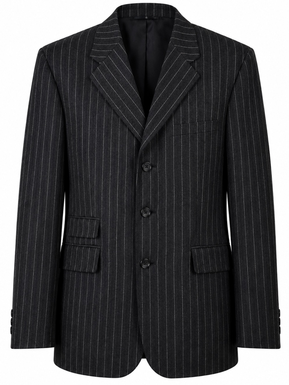 Polo Ralph Lauren Blue Label Mens 42R Pinstripe Virgin Wool Blazer Made in Italy